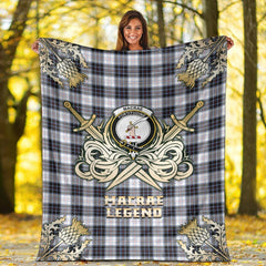 Clan MacRae Dress Modern Tartan Gold Courage Symbol Blanket VD75 Clan MacRae Tartan Today   