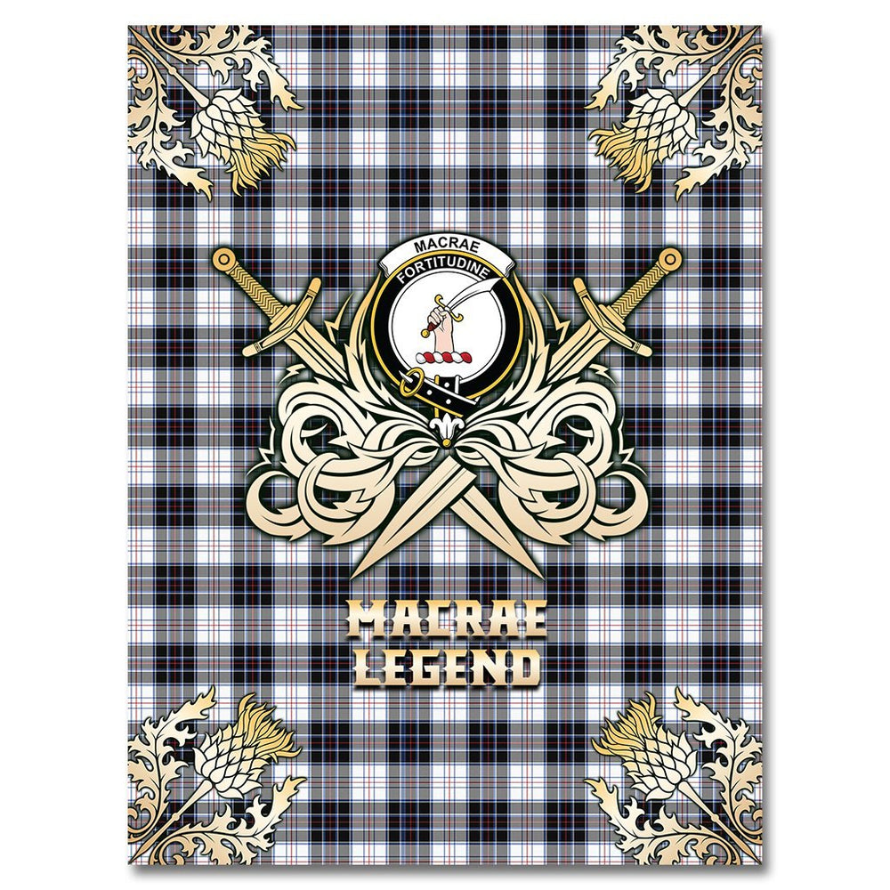 Clan MacRae Dress Modern Tartan Gold Courage Symbol Blanket VD75 Clan MacRae Tartan Today   