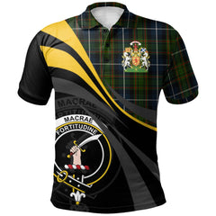 Clan MacRae Hunting 01 Tartan Polo Shirt - Royal Coat Of Arms Style XL31 MacRae Hunting 01 Tartan Tartan Polo   