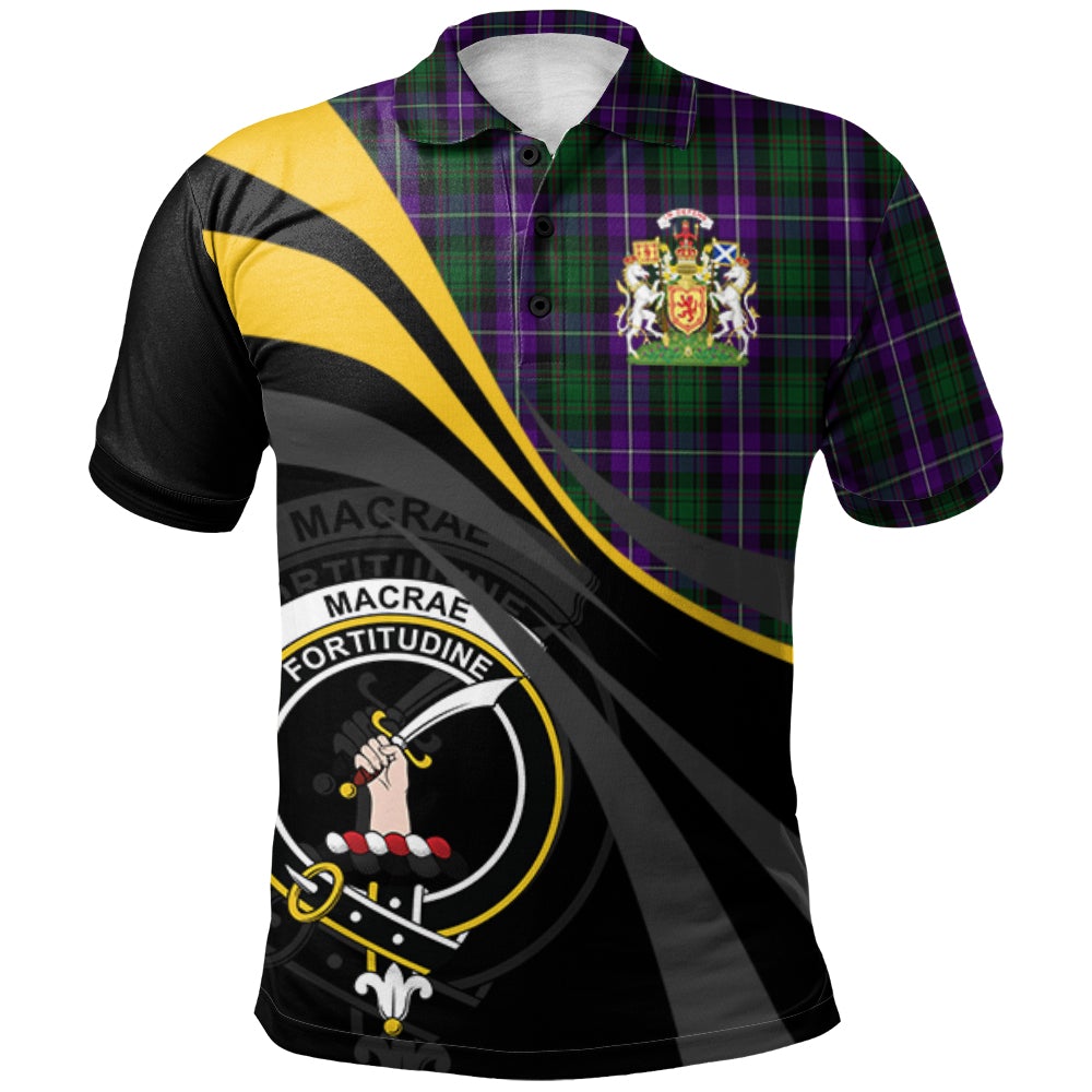 Clan MacRae Hunting 03 Tartan Polo Shirt - Royal Coat Of Arms Style VC37 MacRae Hunting 03 Tartan Tartan Polo   
