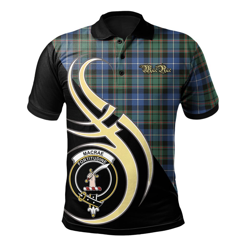 Clan MacRae Hunting Ancient Tartan Polo Shirt - Believe In Me Style VU94 MacRae Hunting Ancient Tartan Tartan Polo   