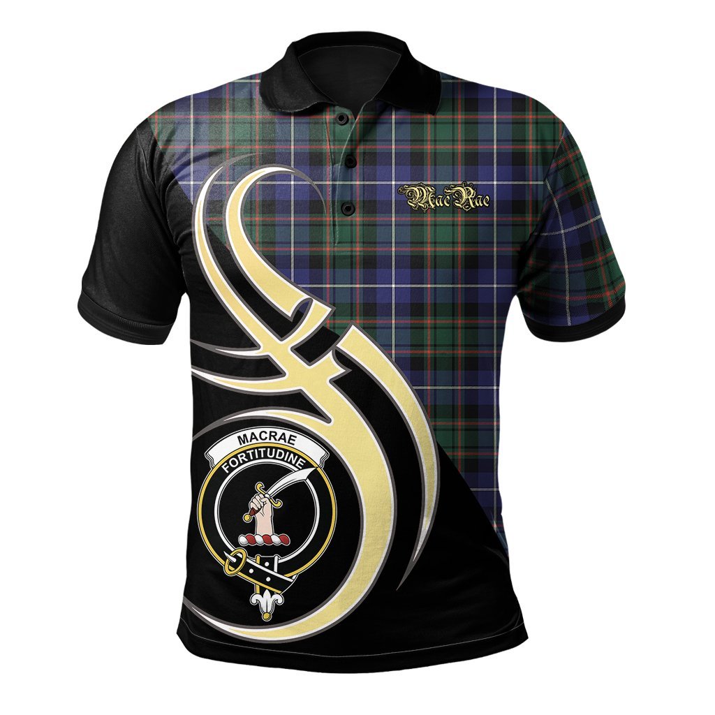 Clan MacRae Hunting Modern Tartan Polo Shirt - Believe In Me Style PL94 MacRae Hunting Modern Tartan Tartan Polo   