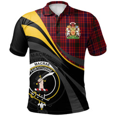 Clan MacRae of Conchra 01 Tartan Polo Shirt - Royal Coat Of Arms Style RT81 MacRae of Conchra 01 Tartan Tartan Polo   