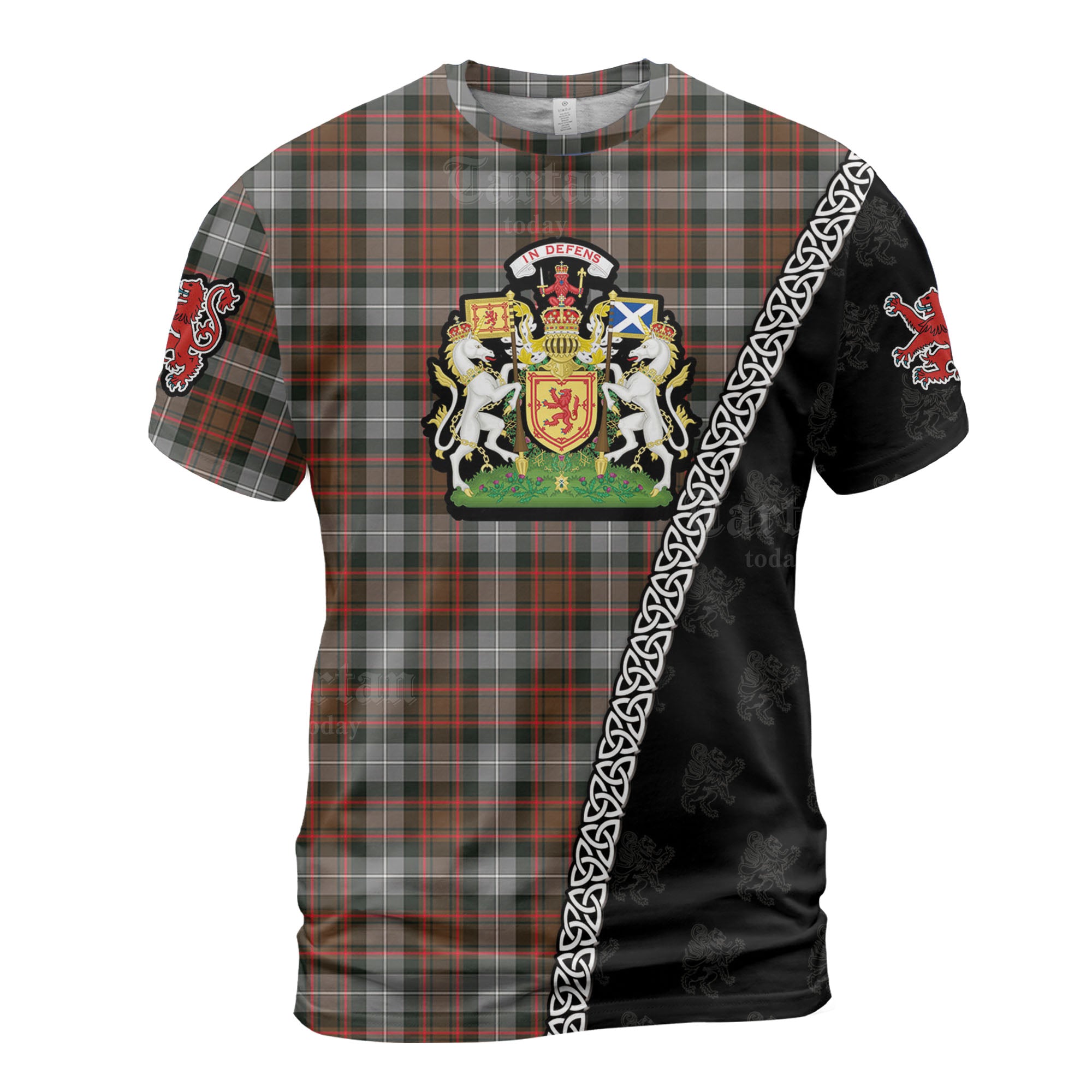 Personalized Clan MacRae Hunting Weathered Tartan Shirt with Scotland Coat of Arms & Custom Name LW63