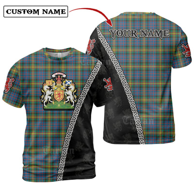 Personalized Clan MacSporran Ancient Tartan Shirt with Scotland Coat of Arms & Custom Name