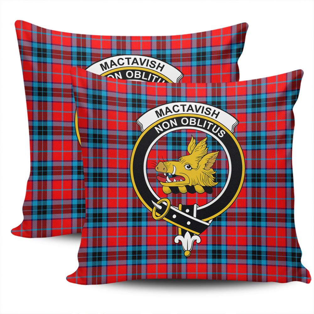 Clan MacTavish Modern Tartan Crest Pillow Cover HH98 Clan MacTavish Tartan Today   