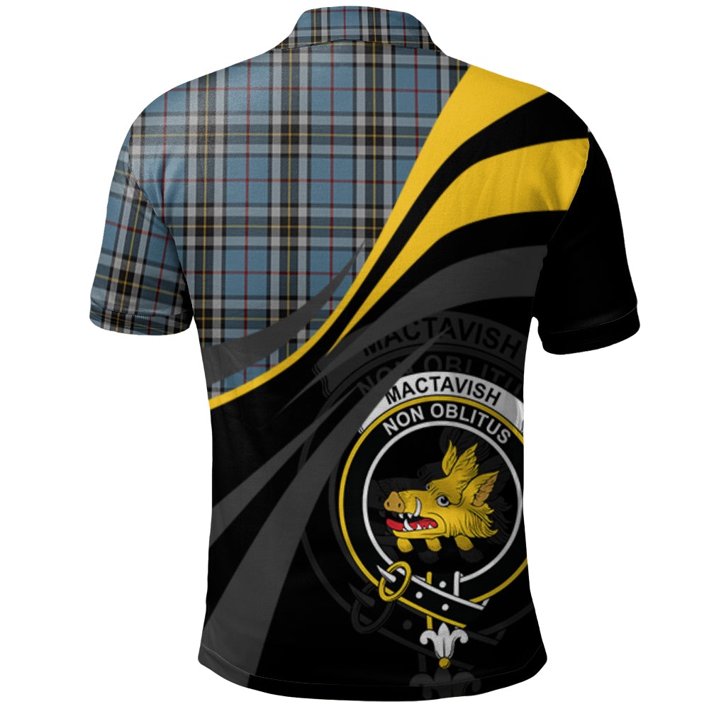 Clan MacTavish Dress Tartan Polo Shirt - Royal Coat Of Arms Style PK61 MacTavish Dress Tartan Tartan Polo   