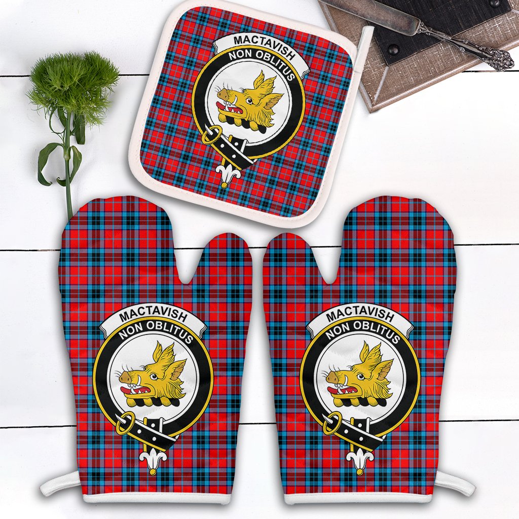 Clan MacTavish Modern Tartan Crest Oven Mitt And Pot Holder (2 Oven Mitts + 1 Pot Holder) EA10 Clan MacTavish Tartan Today   