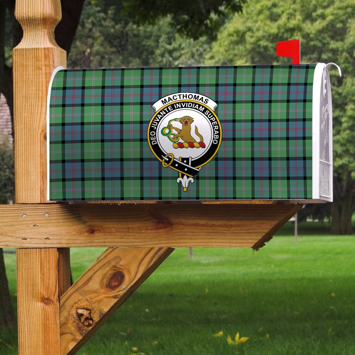 Clan MacThomas Ancient Tartan Crest Mailbox DL14 Clan MacThomas Tartan Today   