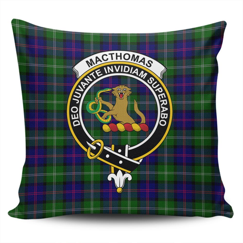 Clan MacThomas Modern Tartan Crest Pillow Cover JJ67 Clan MacThomas Tartan Today   