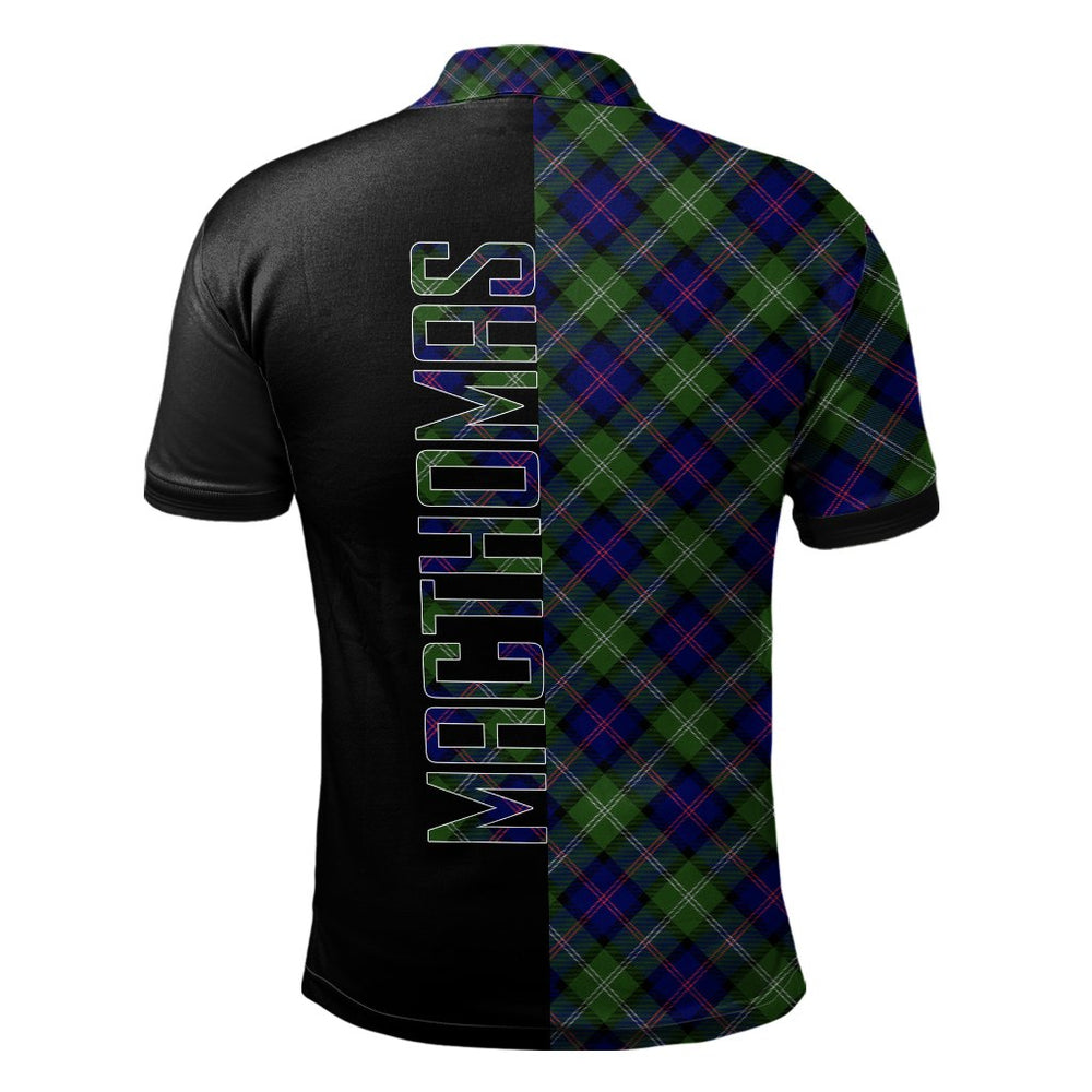 Clan MacThomas Modern Tartan Polo Shirt Half of Me - Cross Style VK65 MacThomas Modern Tartan Tartan Polo   