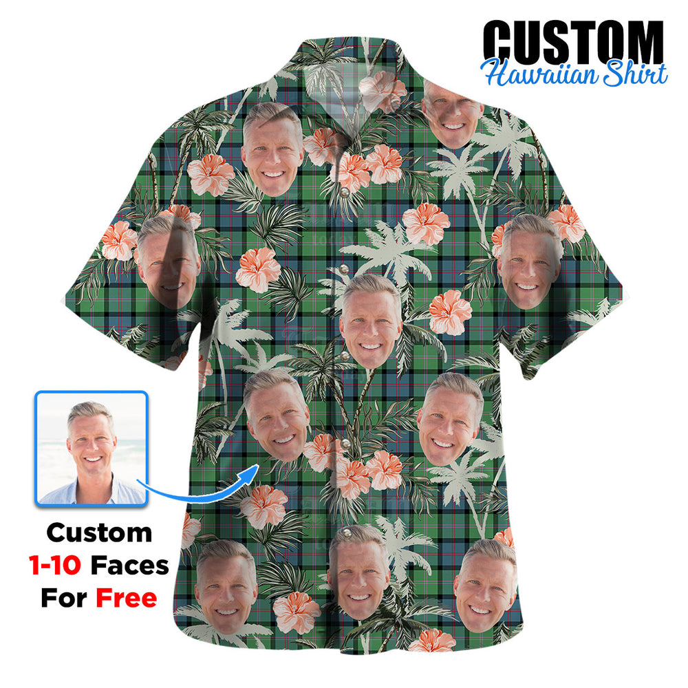 Clan MacThomas Ancient Tartan Custom Face Hawaiian Shirt – Unisex Gift for Family Members, Summer Party JQ45 MacThomas Ancient Tartan Tartan Hawaii Shirt