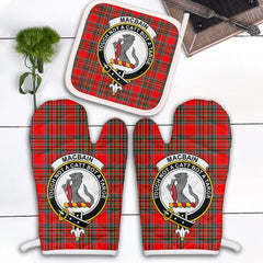 Clan Macbain Tartan Crest Oven Mitt And Pot Holder (2 Oven Mitts + 1 Pot Holder) LM84 Clan MacBain Tartan Today   