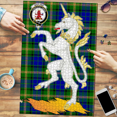 Clan Maitland Tartan Crest Unicorn Scotland Jigsaw Puzzles Gift For Family