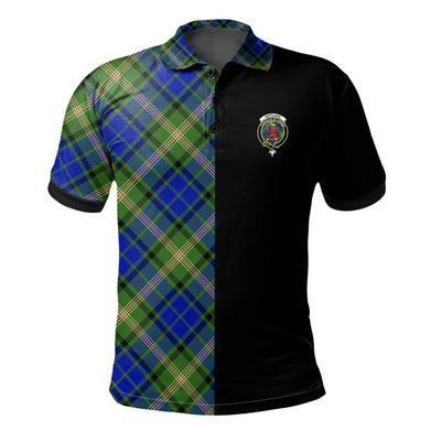 Clan Maitland Tartan Polo Shirt Half of Me - Cross Style