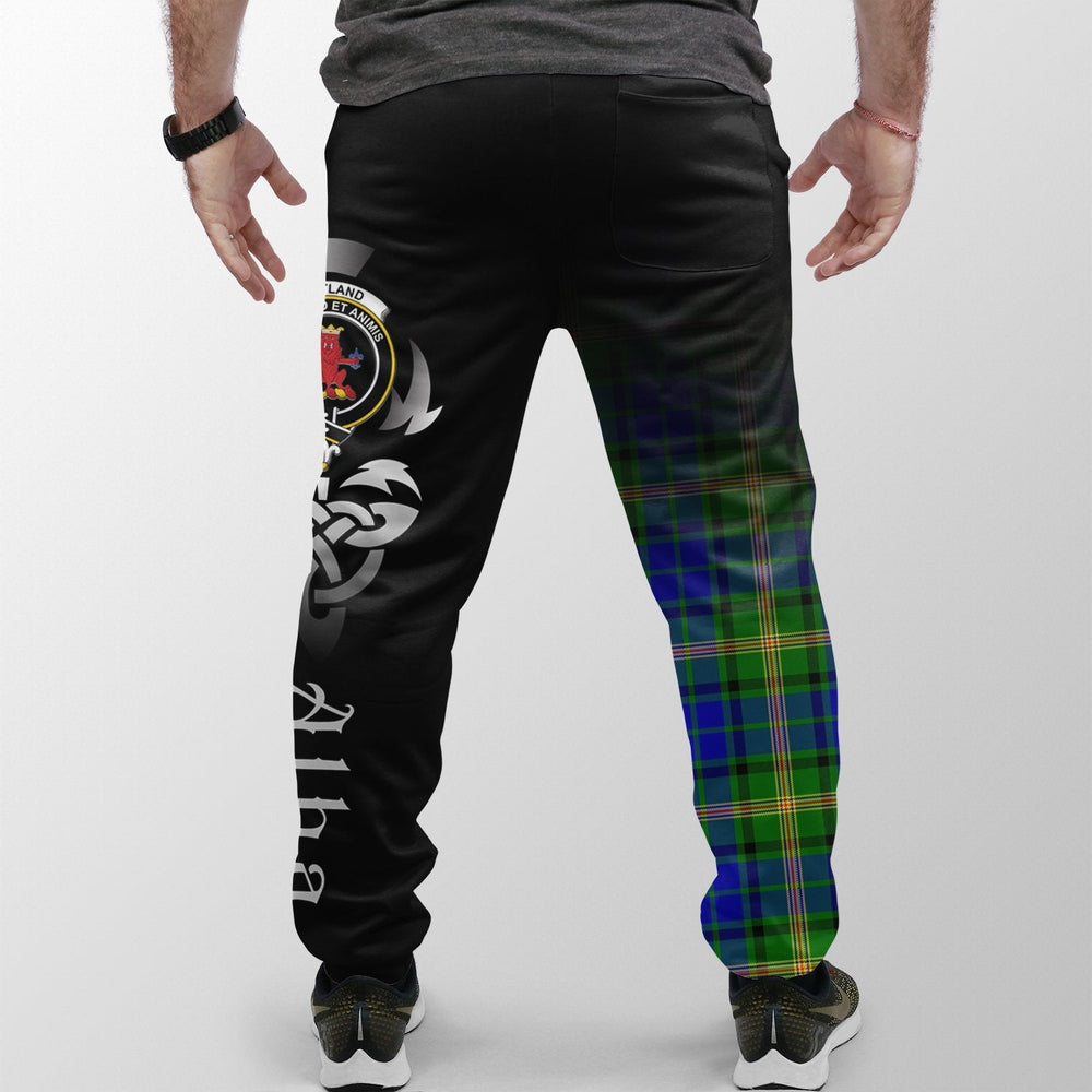 Clan Maitland Tartan Crest Jogger Sweatpants  Alba Celtic Style TW23 Clan Maitland Tartan Today   