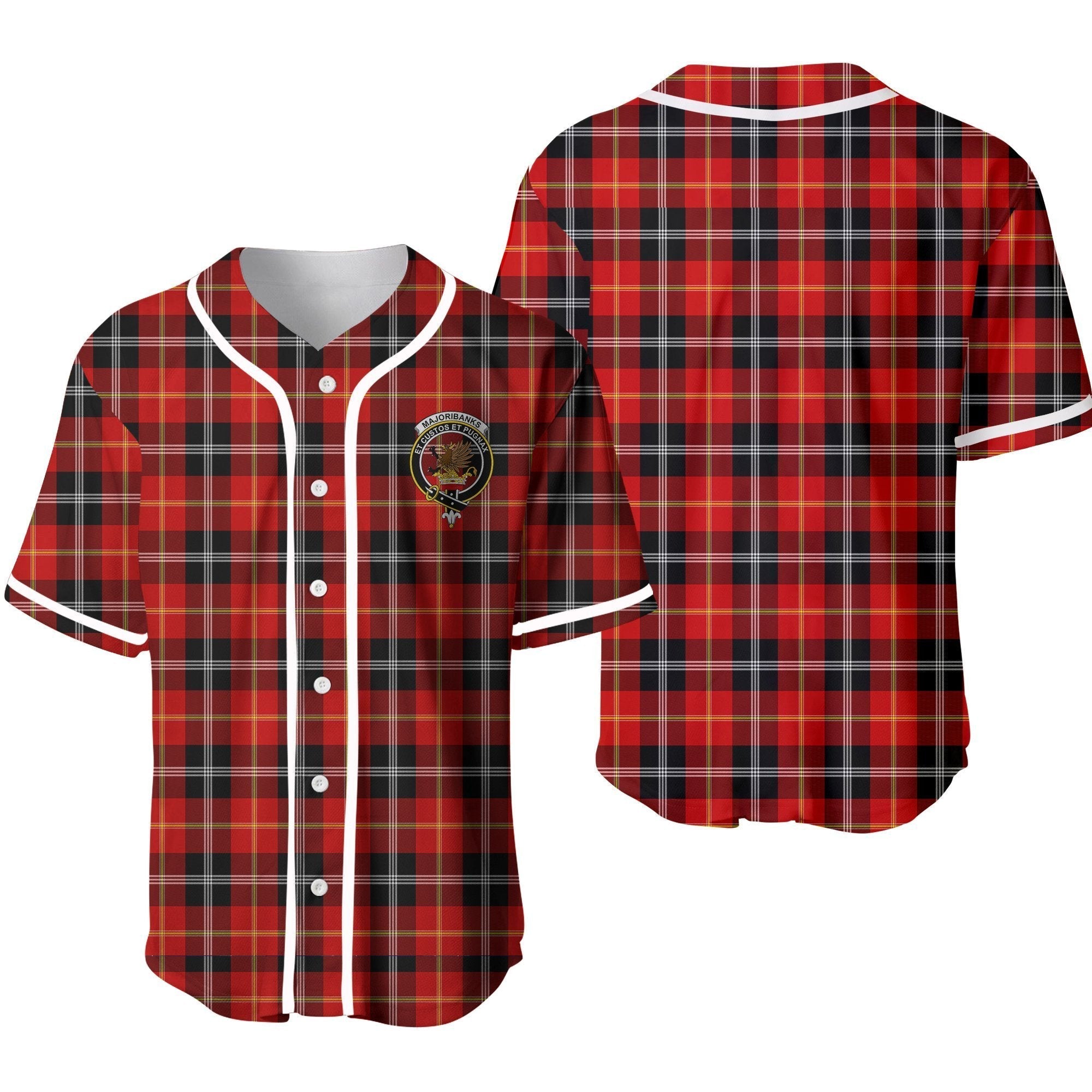 Clan Majoribanks Tartan Unisex Baseball Jersey PV90EN47 Clan Hall Tartan Today   