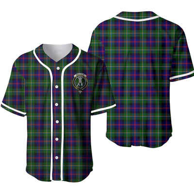 Clan Malcolm (or MacCallum) Tartan Unisex Baseball Jersey