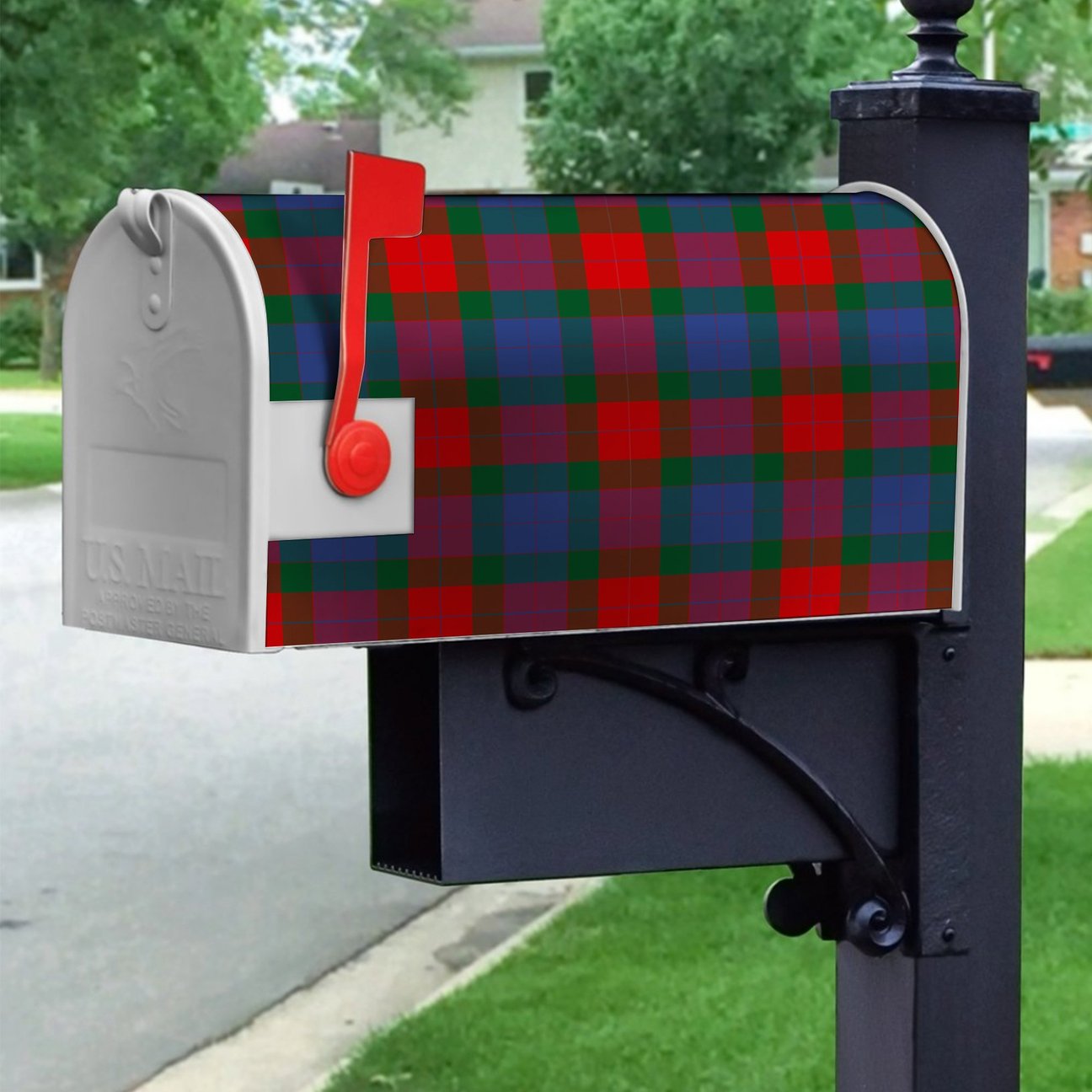 Clan Mar Tartan Crest Mailbox VH23 Clan Mar Tartan Today   