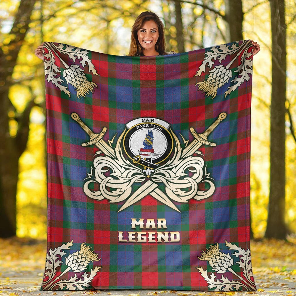 Clan Mar Tartan Gold Courage Symbol Blanket QO31 Clan Mar Tartan Today   