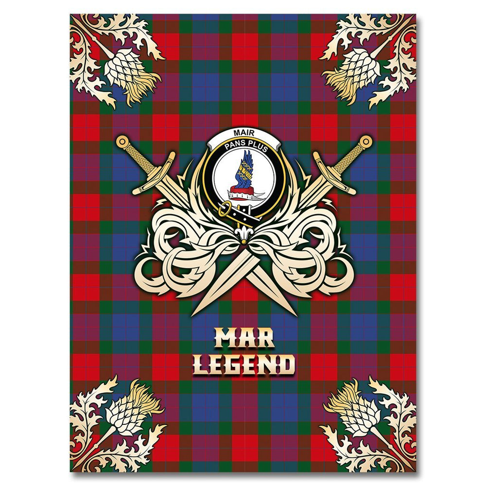 Clan Mar Tartan Gold Courage Symbol Blanket QO31 Clan Mar Tartan Today   