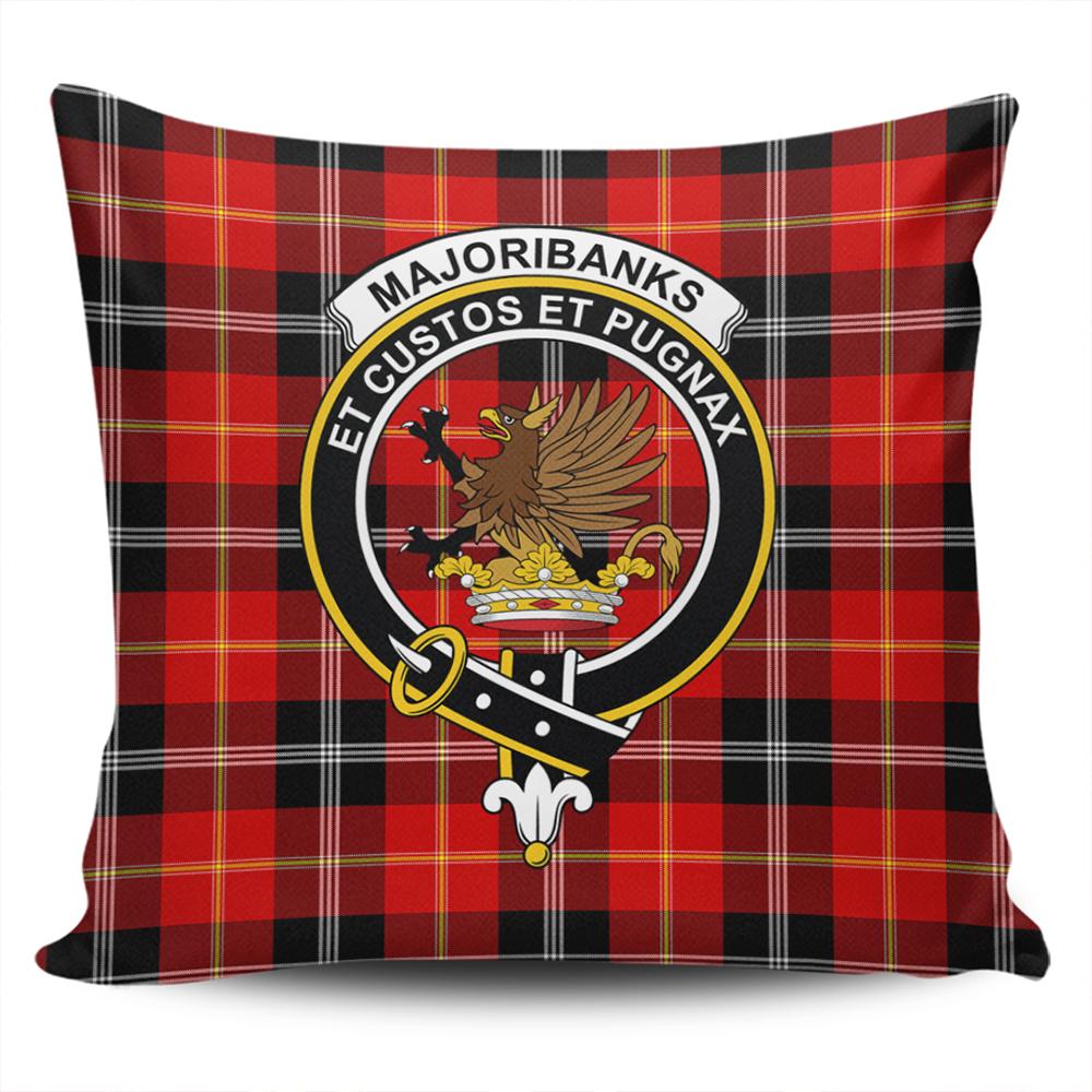 Clan Marjoribanks Tartan Crest Pillow Cover PM17 Clan Marjoribanks Tartan Today   