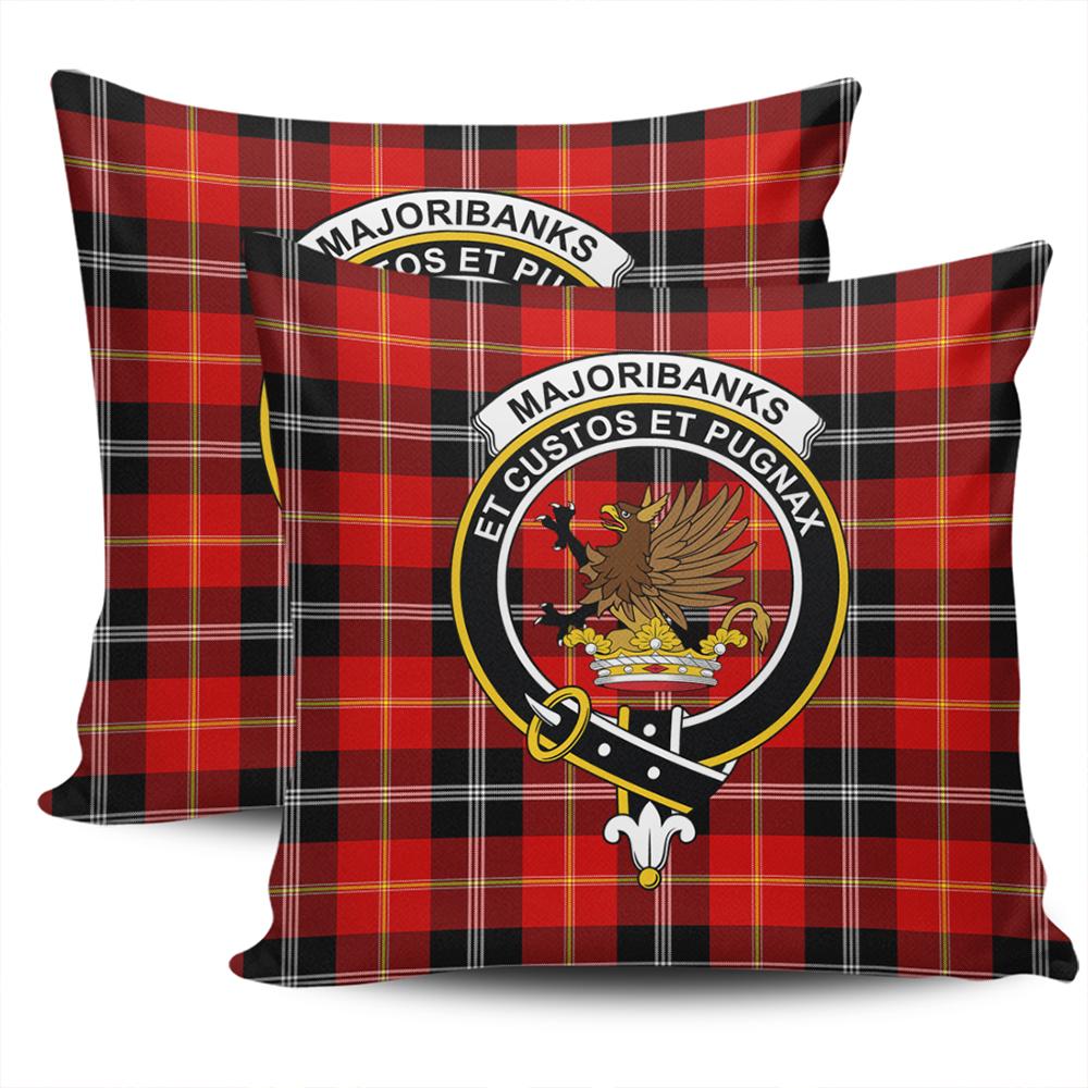 Clan Marjoribanks Tartan Crest Pillow Cover PM17 Clan Marjoribanks Tartan Today   