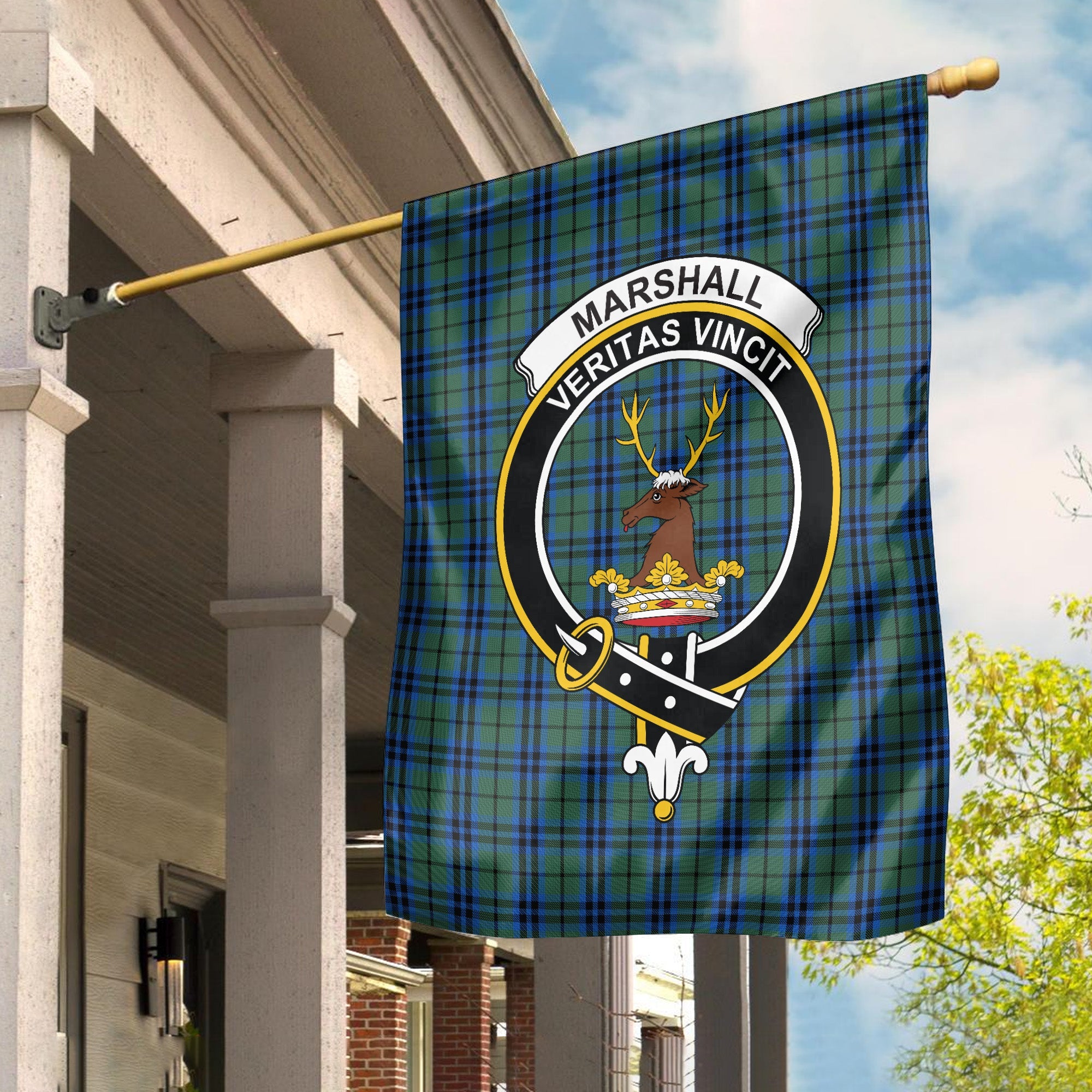 Clan Marshall Tartan Crest Garden Flag ZV86 Clan Mar Tartan Today   
