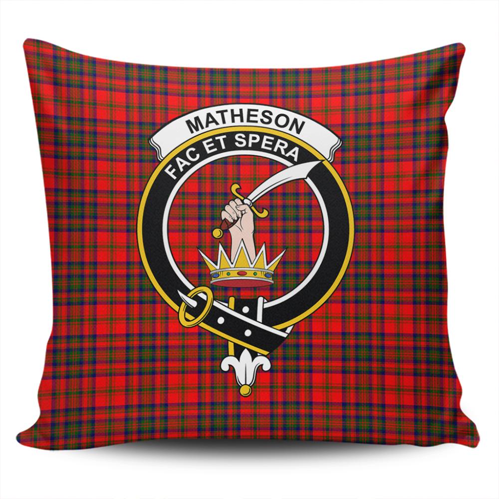 Clan Matheson Modern Tartan Crest Pillow Cover RW99 Clan Matheson Tartan Today   