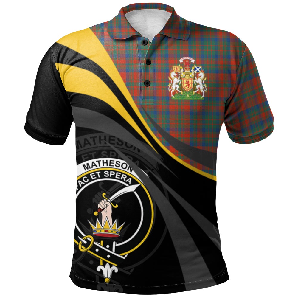 Clan Matheson Ancient Tartan Polo Shirt - Royal Coat Of Arms Style FZ33 Matheson Ancient Tartan Tartan Polo   