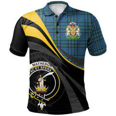 Clan Matheson Hunting Ancient Tartan Polo Shirt - Royal Coat Of Arms Style PK23 Matheson Hunting Ancient Tartan Tartan Polo   