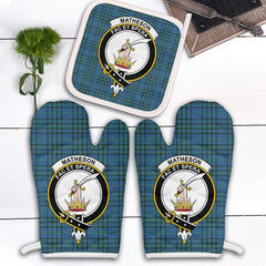 Clan Matheson Hunting Ancient Tartan Crest Oven Mitt And Pot Holder (2 Oven Mitts + 1 Pot Holder) RT74 Clan Matheson Tartan Today   