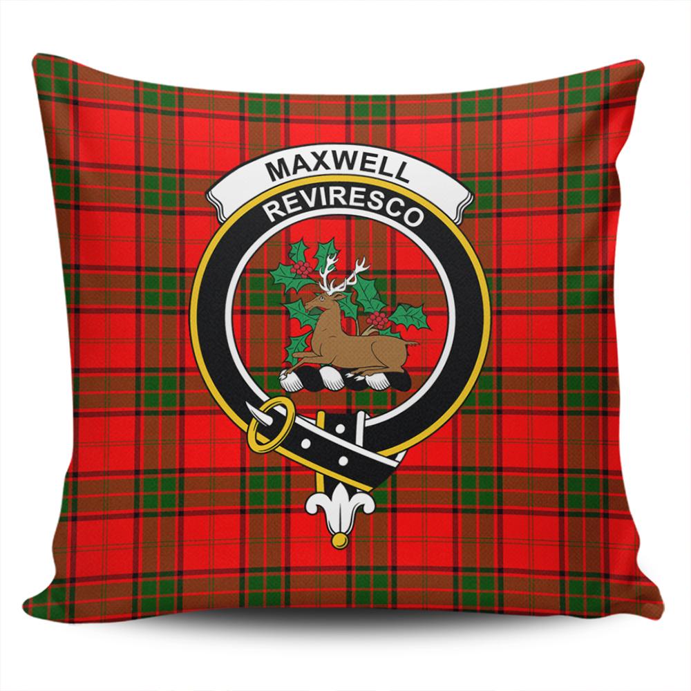 Clan Maxwell Modern Tartan Crest Pillow Cover WW30 Clan Maxwell Tartan Today   