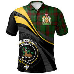 Clan Maxwell Hunting Tartan Polo Shirt - Royal Coat Of Arms Style NI92 Maxwell Hunting Tartan Tartan Polo   
