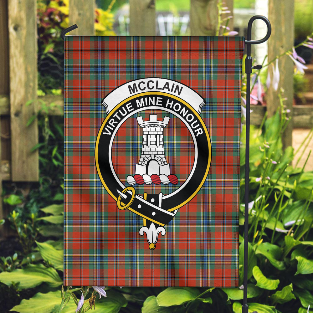 Clan McClain Tartan Crest Garden Flag EL78 Clan Garden Tartan Today   