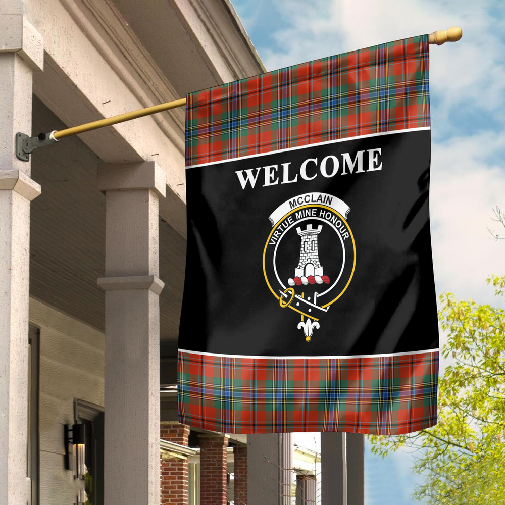 Clan McClain Tartan Crest Black Garden Flag RV93 Clan Garden Tartan Today   