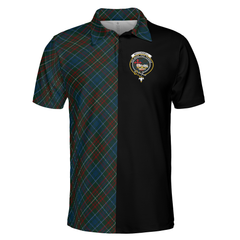 Clan McConnell Tartan Polo Shirt Half of Me - Cross Style FM51 McConnell Tartan Tartan Polo   