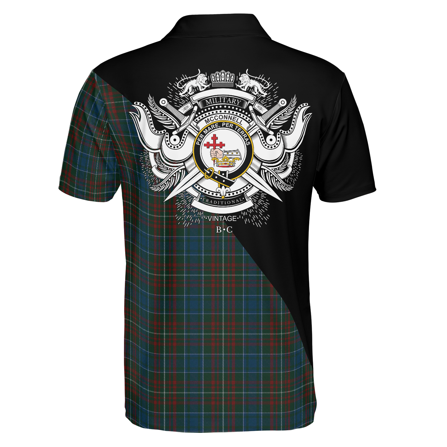 Clan McConnell Clan - Military Polo Shirt FB36 McConnell Tartan Tartan Polo   