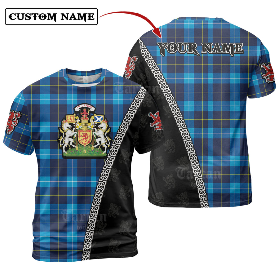 McKerrell Tartan Shirt with Scotland Coat of Arms & Custom Name ZR96