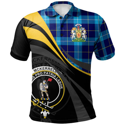 Clan McKerrell Tartan Polo Shirt - Royal Coat Of Arms Style