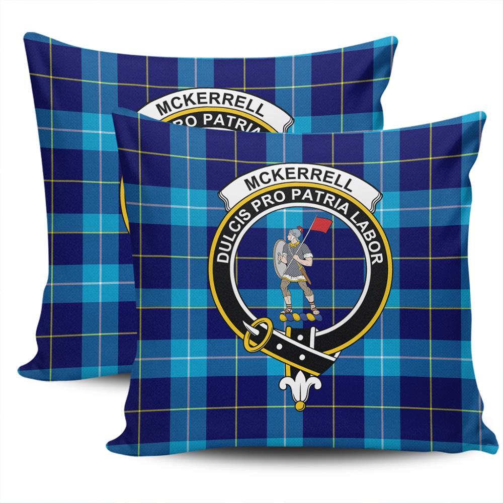 Clan McKerrell Tartan Crest Pillow Cover BA73 Clan Kerr Tartan Today   