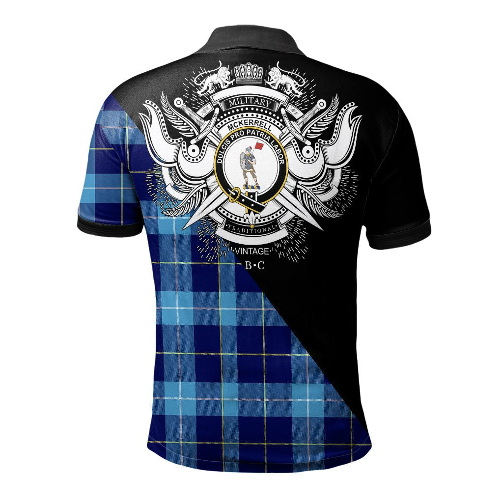 Clan McKerrell Clan - Military Polo Shirt VP51 McKerrell Tartan Tartan Polo   