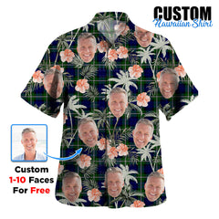 Clan Meldrum Forbes Tartan Custom Face Hawaiian Shirt – Unisex Gift for Family Members, Summer Party RK57 Meldrum Forbes Tartan Tartan Hawaii Shirt