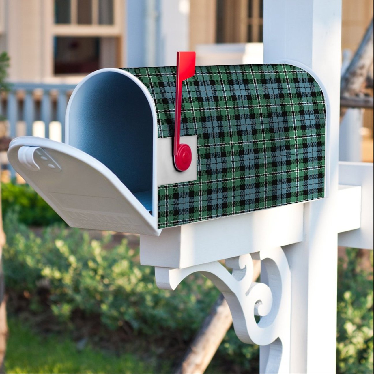 Clan Melville Tartan Crest Mailbox RH89 Clan Melville Tartan Today   