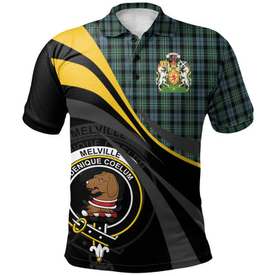 Clan Melville 01 Tartan Polo Shirt - Royal Coat Of Arms Style
