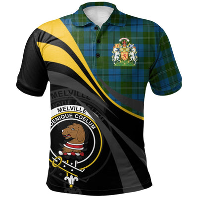 Clan Melville 02 Tartan Polo Shirt - Royal Coat Of Arms Style
