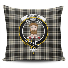 Clan Menzies Black & White Ancient Tartan Crest Pillow Cover DK98 Clan Menzies Tartan Today   