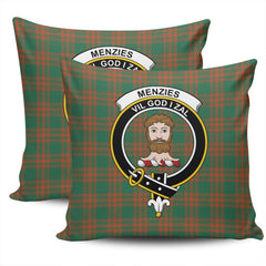 Clan Menzies Green Ancient Tartan Crest Pillow Cover GP27 Clan Menzies Tartan Today   