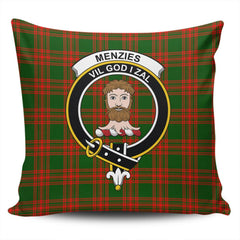 Clan Menzies Green Modern Tartan Crest Pillow Cover TP78 Clan Menzies Tartan Today   