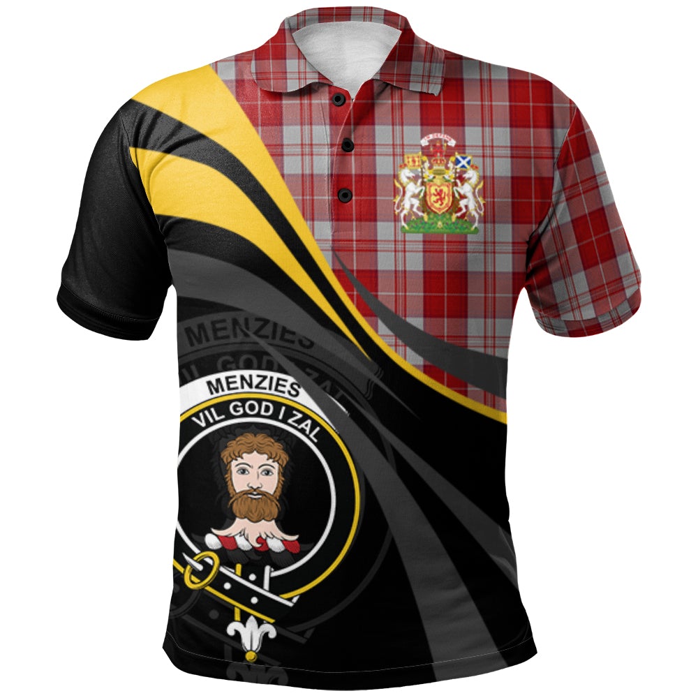 Clan Menzies 04 Tartan Polo Shirt - Royal Coat Of Arms Style LS88 Menzies 04 Tartan Tartan Polo   